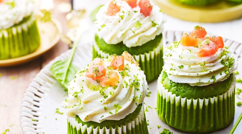 Green cupcakes épinard et brocoli