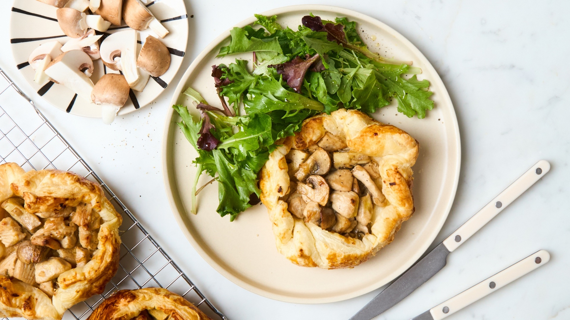 Feuilletés à la dinde aux champignons